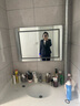 訫噯逸衫黑色小西裝外套女正裝職業(yè)裝工作服大學(xué)生面試工裝西服套裝 藏青色西裝+褲子 2XL（建議體重120-128斤） 曬單實(shí)拍圖