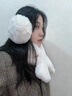雪倫朵圍脖女冬季毛絨加厚護頸保暖圍巾女韓版百搭學(xué)生交叉毛領(lǐng)套裝 2件套【圍脖+耳罩】 曬單實(shí)拍圖