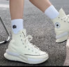 匡威（Converse）高幫帆布鞋 Run Star 男女夾心厚底鞋運動休閑鞋 A00868 37 曬單實拍圖