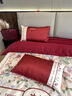 水星系列家紡中式結婚四件套輕奢紅色印花100純棉被套喜新婚定制 緣定花海 床笠款 1.8四件套(被套200*230) 曬單實(shí)拍圖