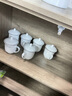 鵬博陶瓷 景德鎮陶瓷茶杯套裝帶蓋碟辦公杯家用陶瓷會(huì )議杯定制水杯10只裝 10個(gè)金鐘杯,加厚款【銀邊 單杯】 曬單實(shí)拍圖