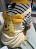 MIKI PAD狗狗衣服小型犬春秋款貓咪衣服四腳衣可牽引小狗衣服泰迪比熊 黃色小熊背帶褲 M背長30cm（參考體重5-8斤） 曬單實(shí)拍圖