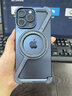 派凡【旋轉支架殼】適用蘋(píng)果iphone15promax手機殼鋁合金屬無(wú)邊框鏤空散熱磁吸超薄四角防摔套潮流男女 藍色【鏤空散熱/氣囊防摔/磁吸充電/一鍵拆裝】 iPhone 15 Pro 曬單實(shí)拍圖