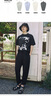 速寫男裝春夏折扣新款T恤撞色印花個(gè)性設(shè)計(jì)情侶短袖時(shí)尚街頭官方 324青蔥綠 L 曬單實(shí)拍圖