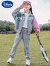 G.DUCKKIDS女童套裝春裝韓版12洋氣大童女裝運(yùn)動(dòng)15歲時(shí)髦衛(wèi)衣女孩春秋兩件套 繡花笑臉拼色套裝灰色 150 建議身高140cm4-15歲 曬單實(shí)拍圖
