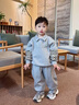齊齊熊（ciciibear）【春裝新品】寶寶春秋款套裝男童運動(dòng)衛衣兒童洋氣上衣 花灰色 100 曬單實(shí)拍圖