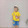 A 21 FUNB0-3歲男童裝嬰兒幼童夏季短袖短褲男寶寶兒童套裝純棉2歲男孩衣服 小熊包包套裝黃色 100 (建議3歲內(nèi)的寶寶拍) 曬單實拍圖