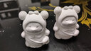 貝可麥拉（beikemaila）兒童石膏娃娃彩繪填畫(huà)畫(huà)涂色小熊白模涂鴉手工DIY幼兒園玩具禮物 20只3D白坯背包小熊+2套顏料 曬單實(shí)拍圖