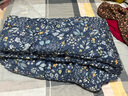 木吻純棉花手工棉衣服女士棉襖棉褲套裝中老媽年人媽外穿加厚保暖冬季 藍碎花 2XL推薦152~170CM體110~125斤 曬單實(shí)拍圖