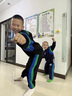 G.DUCKKIDS小黃鴨童裝男童秋裝套裝新款兒童衛(wèi)衣套裝帥氣男寶寶衣服春秋季 C字母灰色 90 建議80-90cm1歲半-2歲 曬單實拍圖