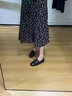 ELLE官方樂(lè )福鞋女鞋新款單鞋女百搭皮鞋通勤輕奢平底鞋 黑色 37 (235mm) 標準碼 曬單實(shí)拍圖