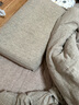 米漫庭日式極簡(jiǎn)侘寂風(fēng) 床上四件套 棉麻裸睡床單親膚被套 秋冬高級床品 迷霧灰棕 1.5/1.8m床單款(被套200*230cm) 曬單實(shí)拍圖