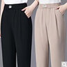 珞妮冰絲哈倫褲女2025春夏季薄款九分蘿卜褲寬松顯瘦休閑褲女士褲子 卡其色（單件） XL 建議115-125斤 曬單實(shí)拍圖