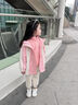 班喜迪女童外套春秋款2025新款兒童衣服洋氣寶寶三合一可拆卸秋裝小童裝 粉色三合一搖粒絨內(nèi)膽 100 cm 曬單實拍圖