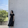 梵希蔓簡(jiǎn)約通勤黑色短袖連衣裙女2025年夏季新款收腰顯瘦小黑裙子 M6986 黑色 S 曬單實(shí)拍圖