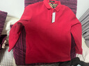 老爺車(chē)（LAOYECHE）100%純棉長(cháng)袖T恤男本命年紅色春秋季Polo領(lǐng)保羅衫寬松大碼爸爸裝 FL8107大紅【加絨加厚】 2XL 推薦160-180斤 曬單實(shí)拍圖