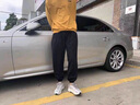 潮蒙駱戶外工裝闊腿長褲男春夏季新款寬松純色休閑褲子男士透氣山本褲 黑色 XL（建議130-145斤） 曬單實拍圖