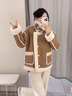 唐菓蜜羊羔毛外套女2024秋冬季新款韓版時(shí)尚學(xué)生棉衣加厚保暖羊羔絨外套 粉色 M 曬單實(shí)拍圖