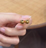 第一福黃金耳釘泡泡光面足金999耳飾5G時尚輕奢送女友送老婆生日禮物 泡泡耳釘 約0.96g 曬單實拍圖