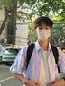 NASALIKE日系條紋短袖襯衫男夏季cityboy休閑百搭翻領(lǐng)襯衣潮牌薄款外套潮 【高質(zhì)量升級(jí)版】藍(lán)色 XL 建議體重120-130斤 曬單實(shí)拍圖