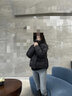 AEMAPE羽絨棉服女冬短款加厚棉襖小個(gè)子寬松休閑外套潮流韓版面包服外套 黑色 L 建議115-125斤 曬單實(shí)拍圖