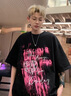 迪伽達(dá)短袖t恤男夏季款打底衫歐美高街美式hiphop潮牌涂鴉潮流五分半袖 HLFS-A5095白色 XL 曬單實(shí)拍圖