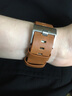 馬克華菲（MARK FAIRWHALE）手表男士全自動(dòng)潮流方形運動(dòng)學(xué)生石英男表雙顯男表腕表送男友禮物 白面棕皮 曬單實(shí)拍圖