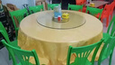 法卡威實(shí)木餐桌大圓桌家用農(nóng)村折疊吃飯圓形桌子10人12人帶轉(zhuǎn)盤酒店飯桌 （胡桃色） 1.3m 桌面 桌架 曬單實(shí)拍圖