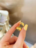 中國(guó)黃金（CHINA GOLD）黃金耳環(huán)女款足金光面蛇肚光圈耳飾5G素金配飾生日禮物送老婆媽媽 足金耳飾 約2.2g 曬單實(shí)拍圖