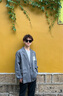 愛洛斯汀堡 秋季新款男士休閑西服外套寬松韓版潮流小西裝痞帥情侶男裝感上衣 灰色 XL 曬單實(shí)拍圖