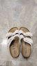 BIRKENSTOCK勃肯德國進口女款牛皮絨面革軟底白色Arizona雙扣拖鞋 復(fù)古白色窄版1024516 36 曬單實拍圖