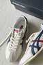 Onitsuka Tiger鬼塚虎男鞋 慢跑鞋透氣輕便男女款運動(dòng)休閑鞋RUNSPARK 白色/藏青色（TH201L-9950） 39.5 曬單實(shí)拍圖