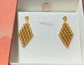 周生生蜂巢黃金耳釘 gin幾何3D打印橙心如意足金耳飾 94521E計價(jià) 6.33克(含工費600元) 曬單實(shí)拍圖