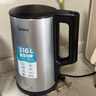 美的（Midea）電熱水壺家用316不銹鋼燒水壺大容量電水壺智能開(kāi)水壺內外雙鋼防燙防干燒全鋼水路0塑料0硅膠 1.7L 冰川銀【一鍵55°恒溫】PJ17A06 曬單實(shí)拍圖