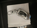 霞想 奔馳E300L鑰匙套C260L殼C級GLE扣S450車(chē)C200車(chē)男GLC金屬S汽車(chē)包 奔馳B款【時(shí)尚銀】+盾牌鑰匙扣 曬單實(shí)拍圖