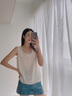 HMRSV設計感緞面吊帶背心女2025夏季印花絲滑真無(wú)袖外穿上衣服打底衫黑 白色（A48）【右滑查看更多】 XL （適合體重110-120斤） 曬單實(shí)拍圖