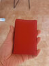花虎（HANATORA）卡包男女士牛皮高檔商務(wù)銀行卡套迷你卡片包證件禮盒情人節禮物 紅色 曬單實(shí)拍圖