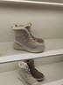 COZY STEPS可至女士冬季圓頭厚底系帶羊皮毛一體中筒保暖防寒防滑雪地靴 暖意灰白 38 曬單實(shí)拍圖