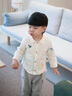 white wheat兒童2025春季休閑襯衣女童純棉上衣男寶寶刺繡翻領(lǐng)襯衫 米白色 90 cm 曬單實(shí)拍圖