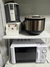 木格格廚房微波爐置物架烤箱收納架子臺面雙層桌面放電飯鍋飯煲分層支架 白色板白架【雙層】 曬單實(shí)拍圖