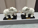 陶瓷大象擺件一對風(fēng)水招財特大號白瓷器吸水吸財小象輕奢客廳裝飾 小號-白瓷描金款1對 曬單實(shí)拍圖