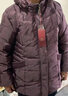俞兆林（YUZHAOLIN）媽媽裝冬裝羽絨服女中老年女裝奶奶裝加厚帶帽老人50-70歲外套 紫紅色 4XL 建議（130-145斤） 曬單實(shí)拍圖