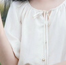 香影泡泡袖襯衫女2025夏季新款法式襯衣米色低圓領(lǐng)溫柔風(fēng)氣質(zhì)上衣 米色 M 曬單實(shí)拍圖