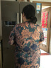 歌芬琳中年媽媽夏裝洋氣40到50歲上檔次新款媽媽山水畫短袖寬松上衣 牡丹色綠色-老年人衣服 5XL-老年人衣服 曬單實(shí)拍圖