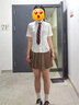 妙奕嘉jk制服套裝裙子百褶裙基礎款學院風女裝夏季半身裙女裙子2025新款 學院風襯衫+領帶+卡其百褶裙 L 曬單實拍圖