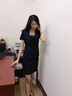 晨芙短袖小西裝女夏薄款職業(yè)西服套裝商務(wù)白領(lǐng)面試正裝酒店前臺(tái)工作服 單件黑色西裝 XL 建議110-120斤 曬單實(shí)拍圖