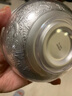 茂林銀樓銀碗999足銀雪花銀熟銀筷子銀勺子套裝餐具寶寶小孩家用送禮 龍鳳呈祥大碗202g-205g 曬單實(shí)拍圖
