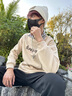 真維斯（Jeanswest）衛(wèi)衣男生2025新款春秋款潮牌百搭圓領(lǐng)長(zhǎng)袖t恤衫內(nèi)搭上衣服裝男士 3503杏色 XL 曬單實(shí)拍圖