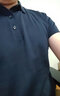 布先生佟大為同款翻領(lǐng)純色針織男士t恤夏涼感透氣短袖衫 深海藍（兩?？郏?XL (180) 曬單實拍圖