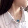 BOGLIA海洋之心項(xiàng)鏈女托帕石鎖骨鏈吊墜小眾設(shè)計(jì)氣質(zhì)生日禮物送女友老婆 鉑金+13克拉托帕石 品牌禮盒 曬單實(shí)拍圖